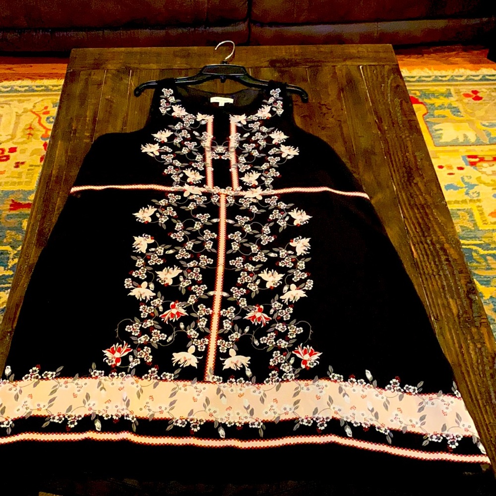 Black floral dress